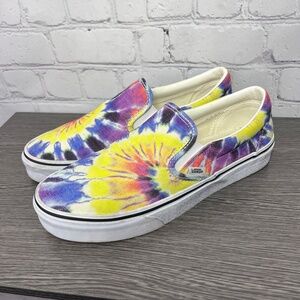 •|•VANS•| Multicolor Tie Dye Slip On Sneakers Size Men 9 Women 10.5